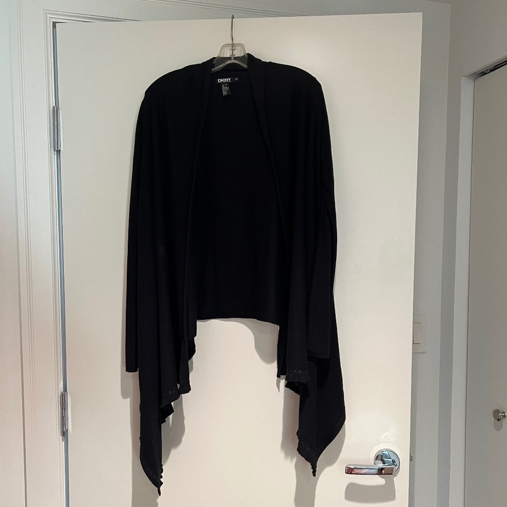 DKNY Black Long Sleeved Wrap Size P/S